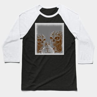 cat priest with cactus alien demons Baseball T-Shirt